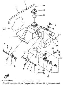 YZ80F1 Топливный бак