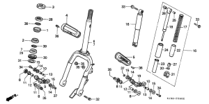 CH125 Вилка передней оси