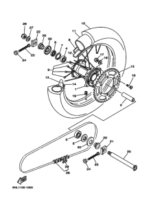  Rear wheel complete assy