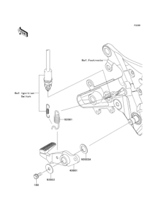 EX650 Педаль тормоза