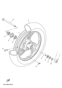 YBR250 Переднее колесо