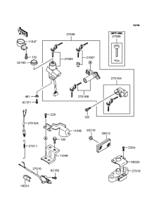 ZR400 Замок зажигания