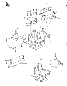KZ1000 Battery case / electro bracket