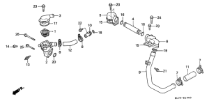 VFR750F Water pipe / thermostat