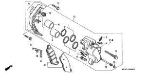 VT1100C2 Передний суппорт