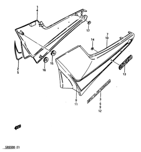 GR650 Обтекатель задний