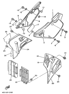WR250ZD Side cover  /  oil tank