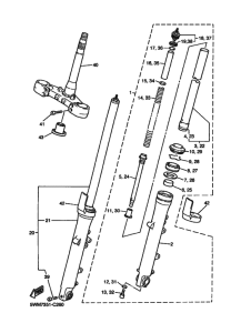 XJR1300 Вилка передней оси