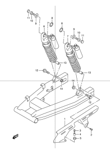 GSX1200 Задние амортизаторы