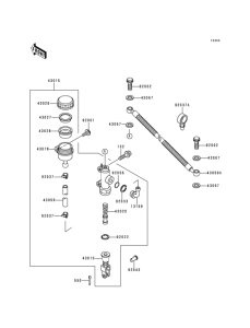 KLE500 Задний торм цилиндр