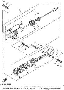 YZ490U Амортизаторы задние