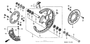 CR125R Переднее колесо
