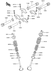 KZ440 Rocker arms / valves