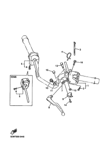 FZS600 Interruptor  manillar&palanc