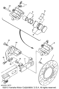 YZ80L Задний суппорт