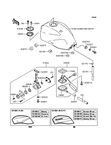 ZR1100 Топливный бак