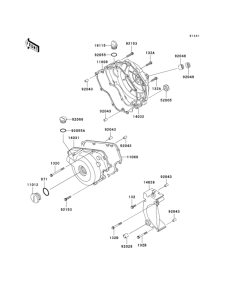 EX250 Крышки двигателя