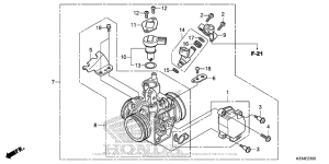 CBR300R Корпус Дросселя