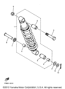 XT600EAC Задняя подвеска