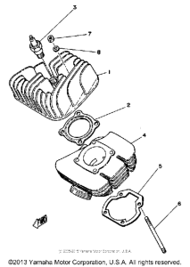 MX80J Cylinder head - cylinder