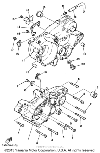 YZ250N Картер двигателя