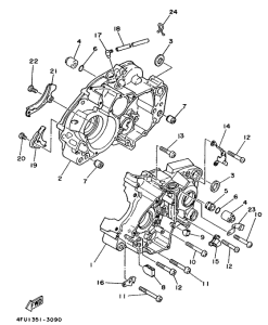 TDR125 Картер двигателя