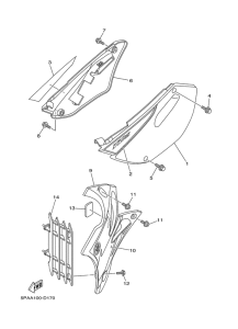 YZ85 Боковые обтекатели
