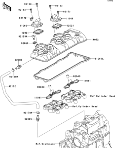 ZX600 Крышка головки цилиндров