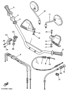 XTZ750 Steering handle. cable