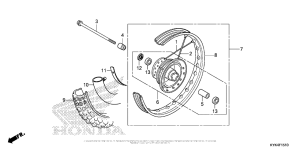 CRF110F Переднее колесо