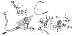CBR600RR (ABS) Handle lever + switch + cable