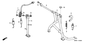 CBF600 (Naked, ABS) Stand comp