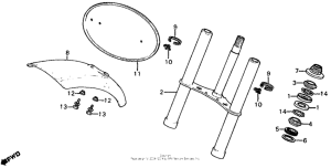 Z50R Front fork front fender