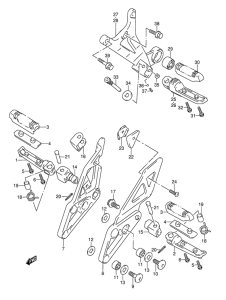 GSX-R1100 Подножки
