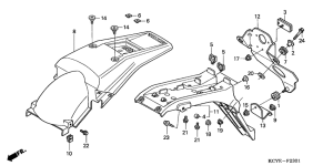 XR400R Заднее крыло