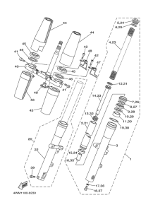 XV1600A Передняя вилка