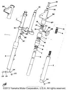 RD125C Передняя вилка
