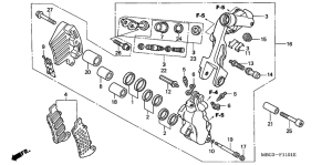 VFR800 L. front brake caliper