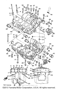 XJ700SC Картер двигателя