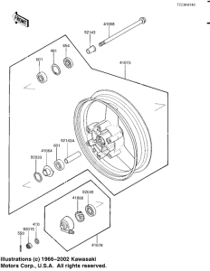 EX250 Front wheel / hub
