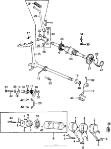  Kick starter + side spindle
