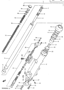 GSX400 Front left fork