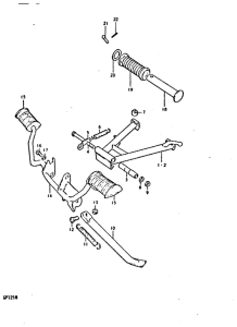GP125 Stand - footrest