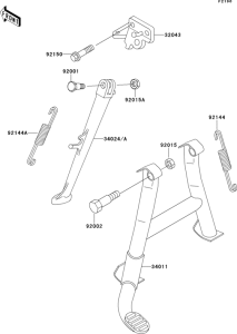 ZX600 Подножка