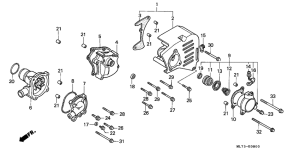 VFR750F Left cover / water pump