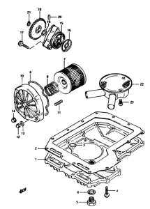 GS1150 Oil pump - oil filter