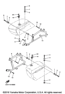XVS1300BG Крепление боковых сумок