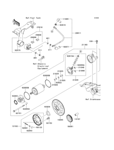 EX250 Starter motor / starter clutch