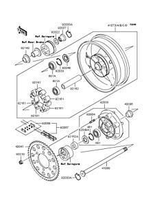 ZR1200 Заднее колесо и цепь