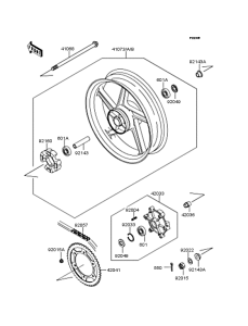 ZX250 Заднее колесо и цепь
